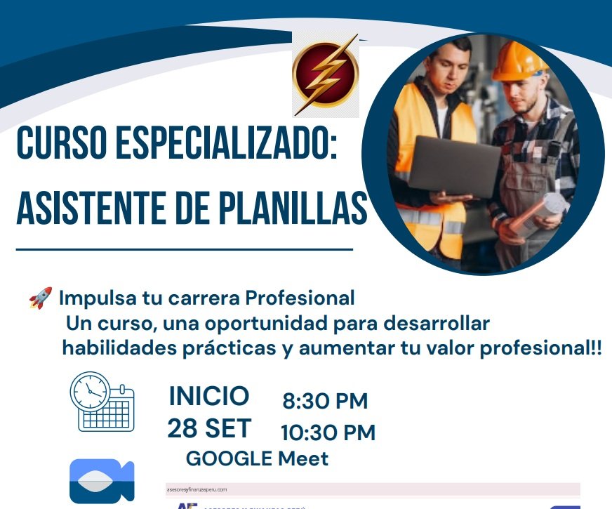 Curso: ASISTENTE DE PLANILLAS 2026 V